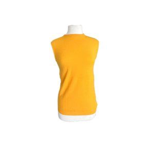 Vintage 60s Helanca Yellow Crewneck Sleeveless Nylon Top